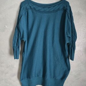 The Limited - Boat Neck Sweater - Tight Knit - 3/4 Sleeve - Size Women's XL